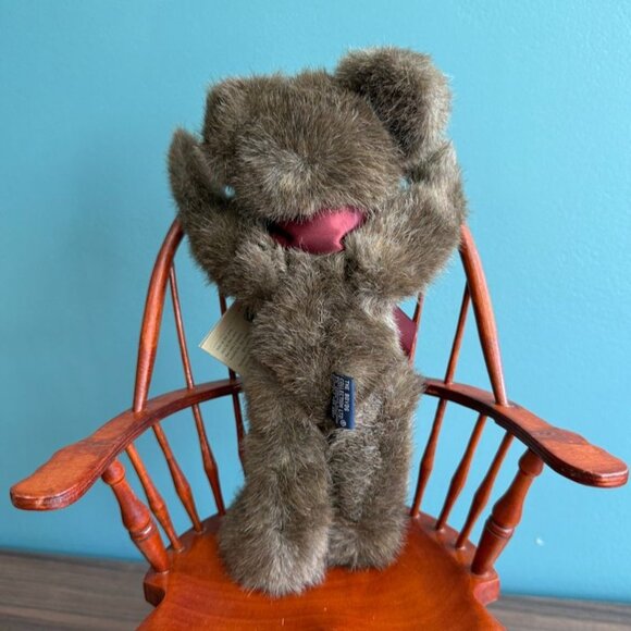Vintage 1990s Boyds Bear Paxton W/ Tags Brown Teddy Bear Red Ribbon 10 Inch - Picture 5 of 7